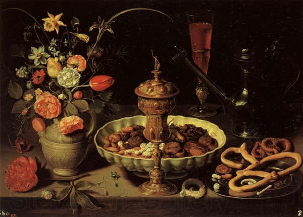 PEETERS, Clara Still life with Vase,jug,and Platter of Dried Fruit